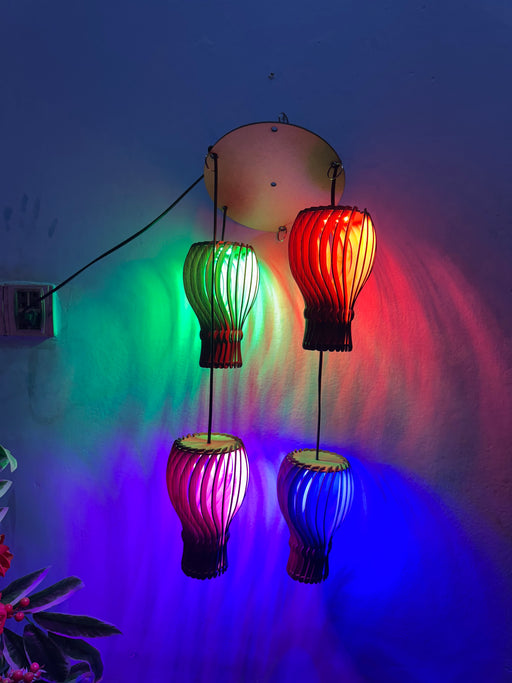 Multi-Colour Hot Air Balloon Hanging Pendant Light