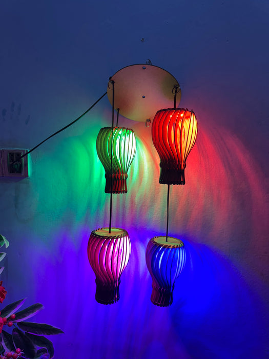 Multi-Colour Hot Air Balloon Hanging Pendant Light